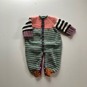 Hand knit romper